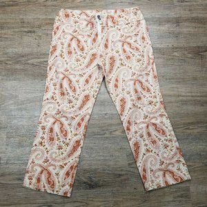 Express Capri Pants ~ Size 5/6 ~ Pink & Beige